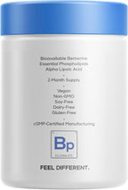 Codeage Berberine Phytosome Supplement - Berberine HCL, Alpha Lipoic Acid, Phospholipid Complex - 2-Month Supply - Berberine HCL - Berberine Hydrochloride - Gluten-Free, Non-GMO - 60 Capsules