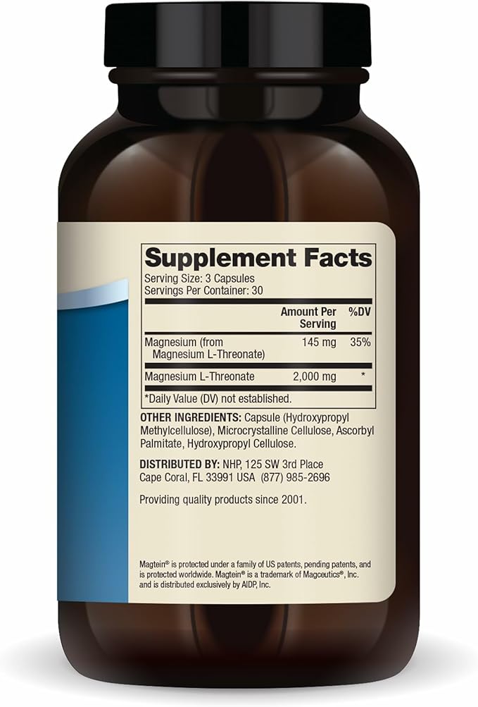 Dr. Mercola Magnesium Advanced - 2,000 mg Magtein Magnesium L-Threonate - Supports Brain & Cellular Function - Superior Absorption - Non-GMO, Gluten-Free & Soy-Free - 90 Capsules (2 Pack, 60 Servings)