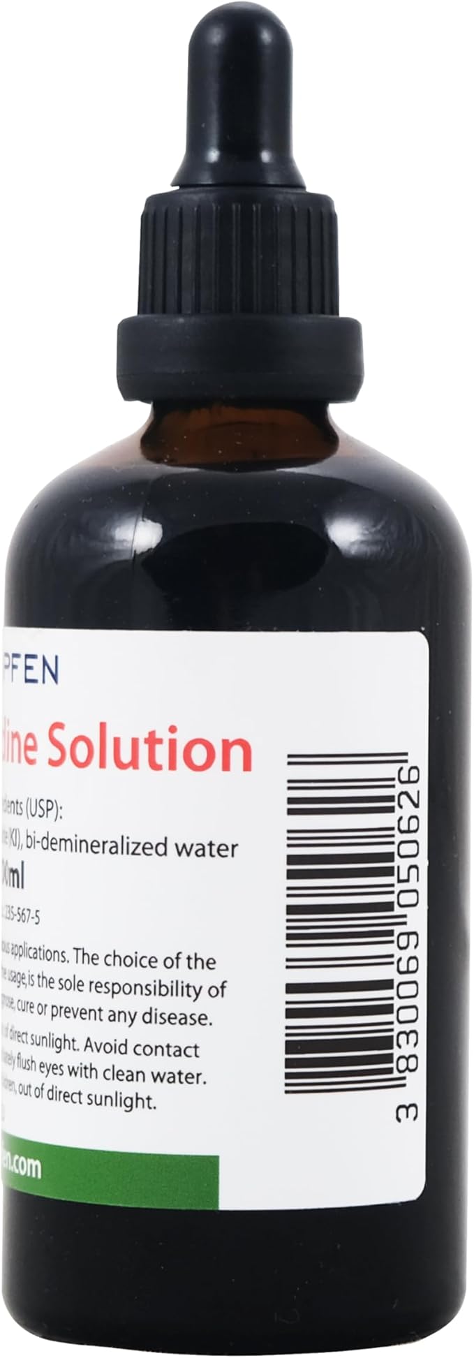 2.2% Lugol's Iodine Solution 3.4 Fl Oz | Pharmaceutical Grade Ingredients | Lugols Solution Made with Iodine and Potassium Iodide | Third-Party Tested | Heiltropfen®