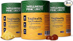 The Wellness Project Vaginal & Gut Probiotic + Prebiotic Gummies| Triple-Strength Clinically Studied Probiotics for Flora, Odor & pH Balance | No Added Sugars | Delicious Pineapple Flavor (Pack of 3)