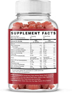 Iron Gummies Supplements for Women & Kids - Multivitamin with Iron Gummy for Blood Oxygen, Great Tasting Gummies with Vitamin C for Max Absorption, Vegan Chewable(180 Count, Strawberry)