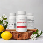 D-Mannose with Cranberry Extract, Vegan Capsules 120 Count 3500 mg Blend, 100% Vegetarian, Non-GMO & Gluten Free