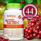 NutriBiotic - Cherry Electro-C Vitamin C & Electrolyte Powder, 8 Oz | 850 Mg Vitamin C Per Serving | Effervescent Electrolyte Recharge | Buffered & Highly Soluble | Non-GMO & Gluten Free