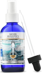 Colloidal Silver Liquid Spray | 10 PPM Ionic Silver | 4 oz Glass Bottle by Silver Holistics