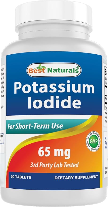 Best Naturals Potassium Iodide 65 mg - Dietary Supplement, 60 Tablets (60 Count (Pack of 1)) (6)