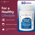 GeriCare Ocular Vitamins, Eye Vitamins and Minerals with Lutein, Dietary Supplement Tablets, 60 Count (Pack of 1)