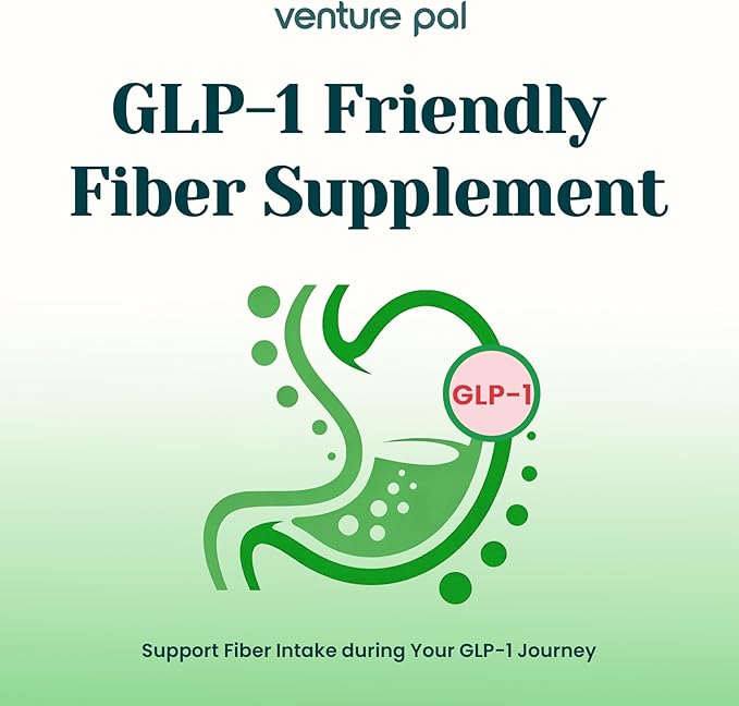 6-in-1 Daily Fiber Powder Supplement, Premium Acacia Fiber for Digestive & Gut Health, Sugar Free, GLP-1 Friendly Fiber Powder with Prebiotic, Probiotics, Collagen Peptides & Electrolytes - For Women
