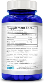 Lycopene & Lutein Complex 60mg per Caps, 200 Veggie Capsules