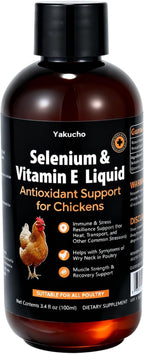 E+S Poultry Vitality Formula | Selenium for Chickens and All Poultry | Nutrient Support Liquid for Energy Balance and Mobility | Feed Mix Additive for Healthy Growth