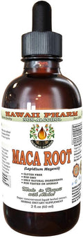 Hawaii Pharm Maca Root Alcohol-Free Liquid Extract, Professional Grade, Small Batch Maca (Lepidium Meyenii) Whole Dried Plant Glycerite, 2oz