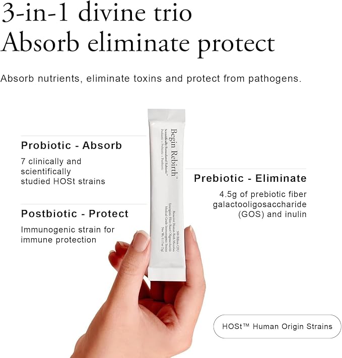 Probiotic Powder for Adults - 500 Billion CFU, 4.5g Fiber, 3-in-1 High Potency Probiotics with Digestive Prebiotics & Postbiotics for Gut Reset, Bloat Relief & More, Vegan, Made in Japan (7 Sachets)