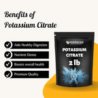 Potassium Citrate Powder 2LB by Essencea Pure Bulk Ingredients | 100% Potassium Citrate | Premium Quality Supplement (32 Ounces) [Packaging May Vary]