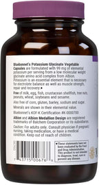 Bluebonnet Albion Potassium Glycinate Vegetarian Capsules, 99 mg, 90 Count