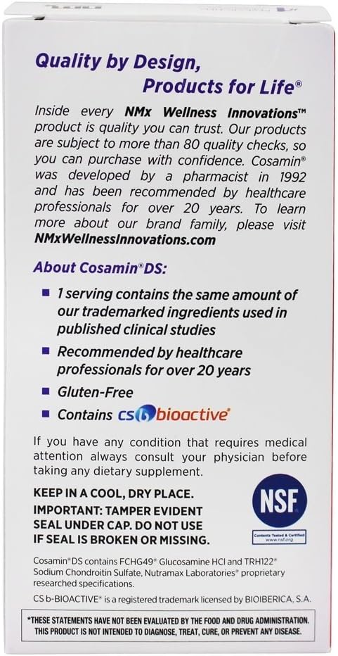 Nutramax Laboratories Cosamin® DS Joint Health Supplement with Glucosamine & Chondroitin for Adult Men & Women, Joint Supplement, 210 Capsules