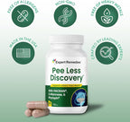 Pee Less Discovery Bladder Support Supplement for Women and Men. Cranberry Extract and D-mannose Pills, Reduce Frequency, Support Urinary Tract Health - 90 Capsules