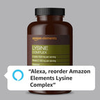 Amazon Elements Lysine Complex, with Vitamin C, Vegetarian, Immune Support, 195 Tablets (Packaging may vary)
