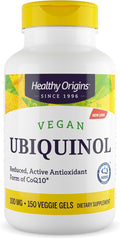 Healthy Origins Vegan Ubiquinol (Active Form of CoQ10), 100 mg - Kaneka Ubiquinol Supplements for Heart Health & Antioxidant Support - Gluten-Free & Non-GMO Supplement - 150 Veggie Gels