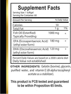 Wild Alaskan Fish Oil - Triple Strength Burpless Fish Oil Supplement with High-Potency EPA, DHA, Natural Fish Oil Formula, Joint Support Pills - 1 Bottle 60 Softgels