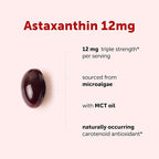 Micro Ingredients Astaxanthin 12mg with MCT Oil, 45 Softgels | Premium Astaxanthin Antioxidant Supplements* | Fresh Microalgae Source | Triple Strength, Non-GMO, Gluten Free, No Soy