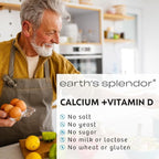 Earth's Splendor Bone Health Support, with Calcium & Vitamin D Supplement, Vitamin Supplements, for Men & Women, (600mg Calcium, 120 Tablets)