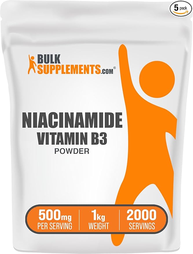 BulkSupplements.com Niacinamide Powder - Niacinamide 500mg - Vitamin B3 Niacinamide - Vitamin B3 Powder - Vitamin B3 Nicotinamide 500mg - 500mg Nicotinamide per Serving (5 Kilograms - 11 lbs)