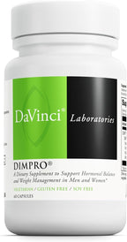DAVINCI Labs DimPro - Dietary Supplement to Support Hormonal Balance in Men & Women & Healthy Weight Management* - with Vitamin E and More - Vegetarian - Soy-Free - Gluten-Free - 60 Capsules