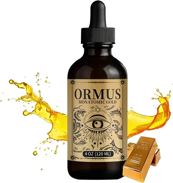 ORMUS Gold Oil PINEAL Gland - Liquid Gold Organic, Enhance Cellular Health, Increased Energy & Vital Force, Cleanse Your pineal Gland | 4oz