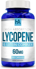 Lycopene & Lutein Complex 60mg per Caps, 200 Veggie Capsules