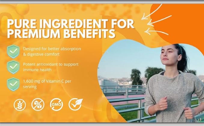 VITAMISAN Liposomal Vitamin C - 100 Capsules - High Absorption Ascorbic Acid - May Support Immune System & Collagen Reinforcement no GMO Powerful Antioxidant