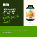Swanson Vitamin B1 (Thiamin) - Promotes Healthy Metabolism and Provides Energy Support - Natural Vitamin Supplement Supporting Optimum Nerve Cell Function - (250 Capsules, 100mg Each)