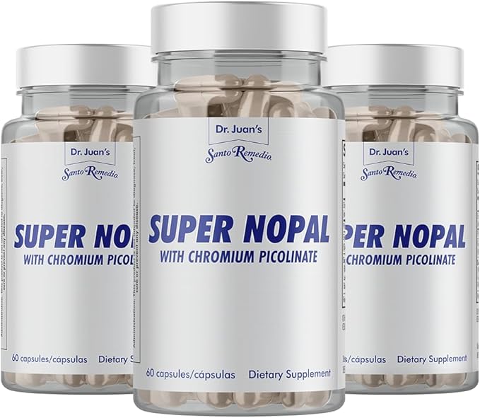 Santo Remedio Super Nopal, Exclusive Formula with Nopal, Gurmar (Gymnema Silvestre), Chromium Picolinate and Vanadyl Sulfate. 60 Capsules (30 Servings) (3)
