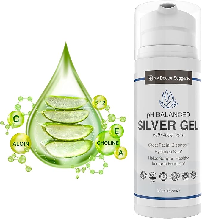 Silver Colloidal Gel with Aloe Vera, 3.38 oz (Pack of 2)