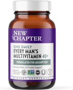 New Chapter Men’s Multivitamin 40+, Extra B6 & B12, D3, Vitamin C & Zinc, Immune, Heart, Cellular Energy, and Brain Health, Gentle on The Stomach, One Daily, Non-GMO, Gluten-Free, 96 Tablets