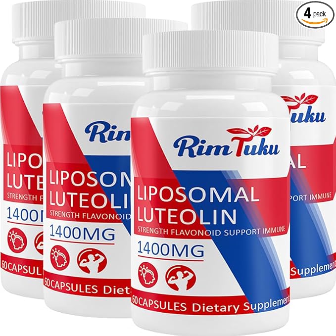 1400MG Liposomal Luteolin Supplement, Maximum Absorption, Potent Flavonoid Premium Antioxidant Supplement for The Brain 240 Capsules