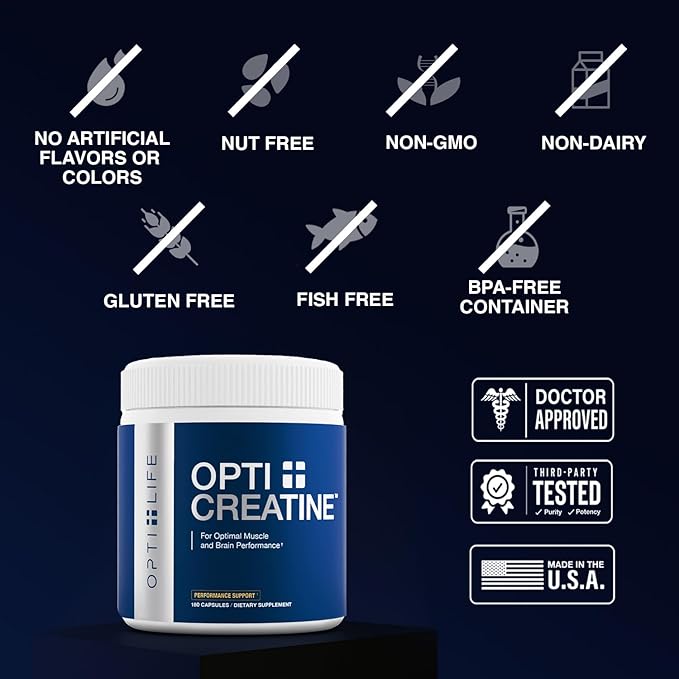 Opti + Strength & Recovery Bundle - Creatine, Triple Magnesium & rTG Omega-3 Supplement Kit | Supports Muscle Performance, Recovery & Joint Wellness* | 3-Product Active Lifestyle Pack