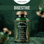 HERBS & SEEDS Digestive Enzymes for Gut Health Multi Enzyme Complex with Bromelain, Papain, Amylase & Protease – Supports Healthy Digestion, Nutrient Absorption & Gut Comfort – 90 Vegan Capsules