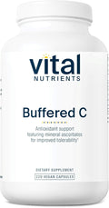 Vital Nutrients Buffered Vitamin C 500mg - Vegan Gentle Vitamin C for Sensitive Individuals* - Immune Support Supplement* - Gluten, Dairy and Soy Free - Non-GMO - 220 Capsules