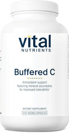 Vital Nutrients Buffered Vitamin C 500mg - Vegan Gentle Vitamin C for Sensitive Individuals* - Immune Support Supplement* - Gluten, Dairy and Soy Free - Non-GMO - 220 Capsules