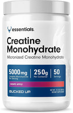 Bucked Up Grape Apple Creatine for Women and Men - Easy to Mix Vegetarian - Flavored Creatine Monohydrate Powder - Made in USA - 5G Per Serving - 50 Servings - 250 Grams Per Container