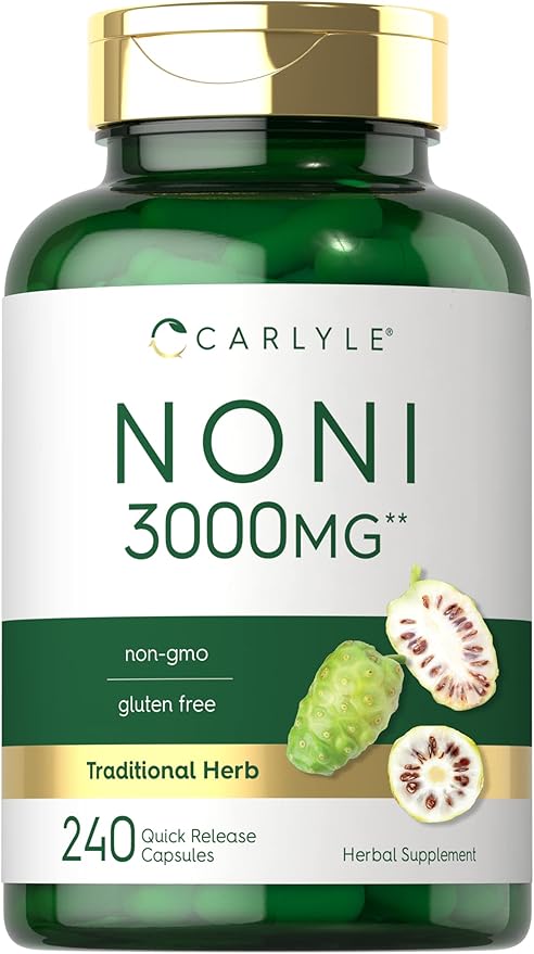 Carlyle Noni Fruit Capsules | 240 Count | Non-GMO, Gluten Free | Traditional Herb Supplement
