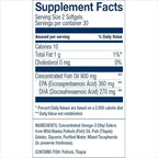 Wiley's Finest Wild Alaskan Fish Oil Easy Swallow Minis - Omega-3 Fish Oil Supplement for Adults and Kids - Double-Strength 630mg EPA and DHA Natural Supplement - 60 Mini Softgels (30 Servings)