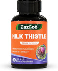 Milk Thistle Supplement,60 Capsules - 380mg Extract & 80% Silymarin Standardized, Liver Support Supplement, Vegan, Non-GMO