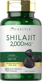 Carlyle Shilajit Capsules | 90 Count | Non-GMO and Gluten Free Supplement