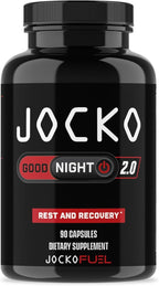 Jocko Fuel Good Night Sleep Aid for Adults - Sleeping Pills for Rest & Recovery, Non-Habit Forming with Tart Cherry Extract, L-Theanine, Lavender, & Lemon Balm (90 Capsules) Packaging May Vary