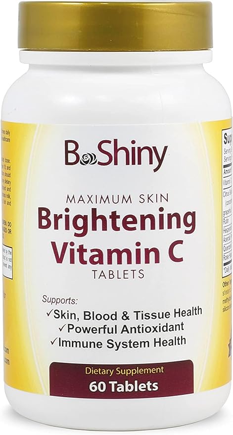 Vitamin C Complex 1000 mg Tablets for Skin Lightening Brightening Antioxidant with Rose Hips and Bioflavinoids Immune Support Supplement Healthy Aging Builds Energy and Overall Well Being