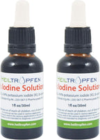 2X 2.2% Lugol's Iodine Solution 2x1 Fl Oz - 2x30 ml | Pharmaceutical Grade Ingredients | Third-Party Tested | Lugols Solution Made with Iodine and Potassium Iodide | Set of Two Bottles | Heiltropfen®