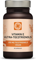 Ultra Tocotrienol 200mg Vitamin E Vegan – All 4 tocotrienols - Alpha Tocotrienol + Beta Tocotrienol + Gamma Tocotrienol + Delta Tocotrienol – No Tocopherols (30)