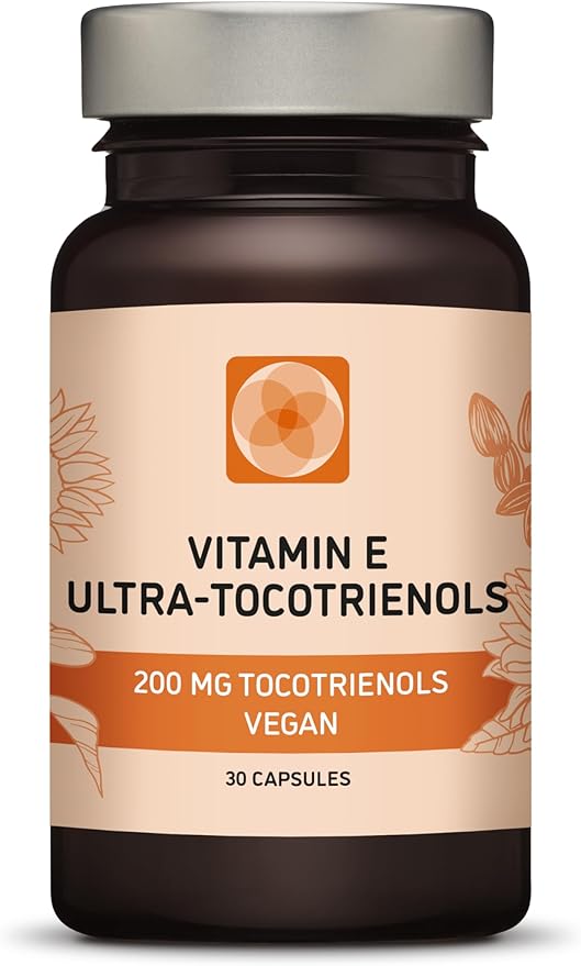 Ultra Tocotrienol 200mg Vitamin E Vegan – All 4 tocotrienols - Alpha Tocotrienol + Beta Tocotrienol + Gamma Tocotrienol + Delta Tocotrienol – No Tocopherols (30)