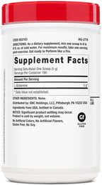 GNC Pro Performance L-Glutamine 5000mg, Amino Acid Supplement Powder, Supports Muscle Recovery, Function, Immune System, Plays Key Role in Protein Synthesis, Unflavored, 181 Servings