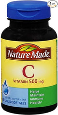 Nature Made Vitamin C 500 mg Liquid Softgels 60 Soft Gels (Pack of 4)